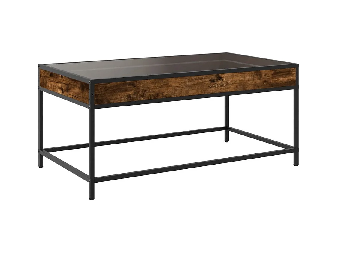 Salontafel met Infinity LED 90x50x41 cm gerookt eikenkleurig