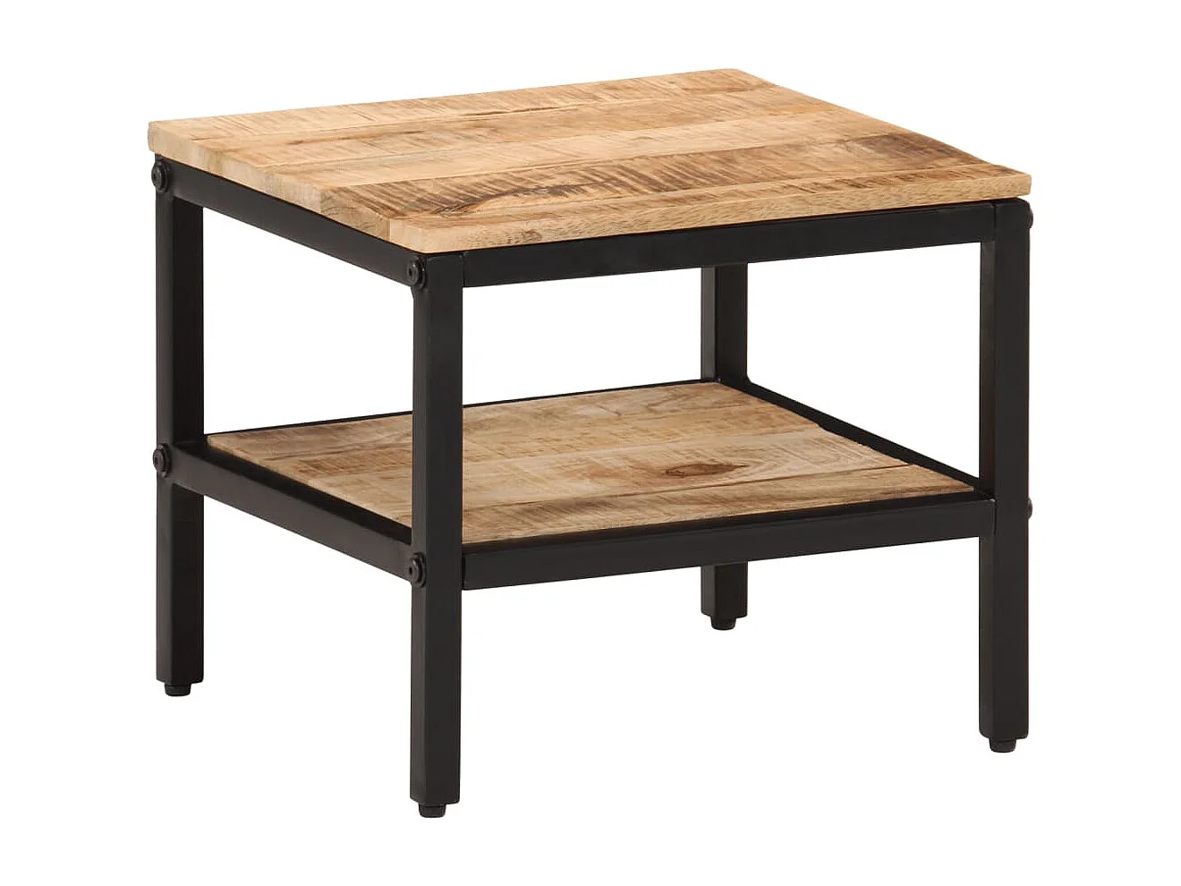 Table basse 35x35x30 cm bois de manguier massif brut