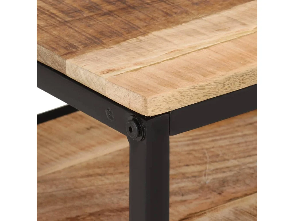 Table basse 35x35x30 cm bois de manguier massif brut