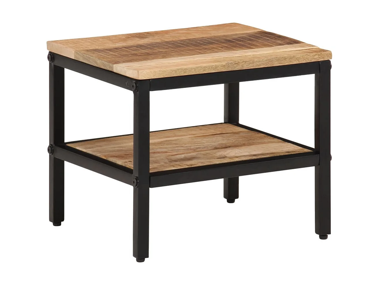 Table basse 35x35x30 cm bois de manguier massif brut