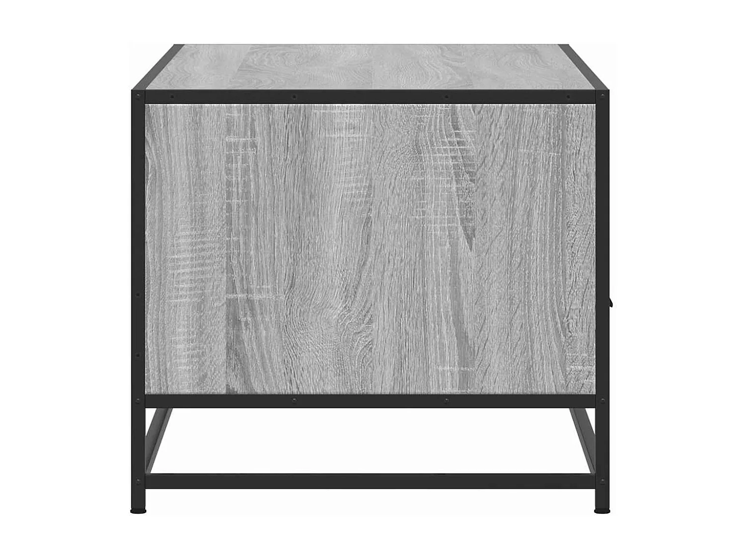 Table basse sonoma gris 100x50x45 cm bois d'ingénierie et métal