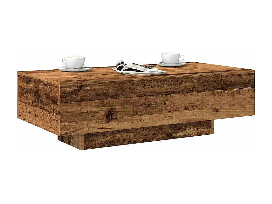 Table basse vieux bois 100x49,5x31 cm bois d'ingénierie