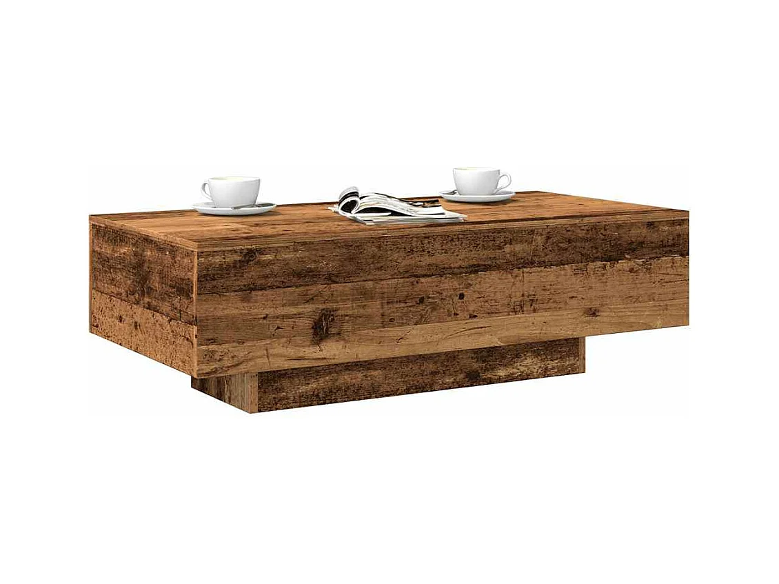 Table basse vieux bois 100x49,5x31 cm bois d'ingénierie