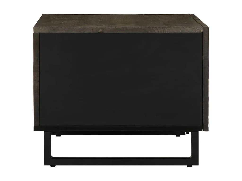 Table basse noir 80x50x40 cm bois massif de manguier