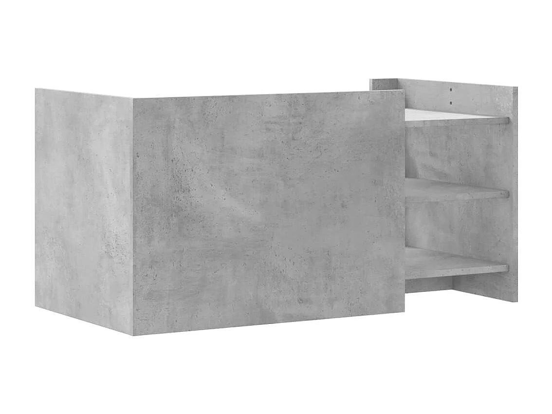 Table basse gris béton 100x50x50 cm bois d'ingénierie