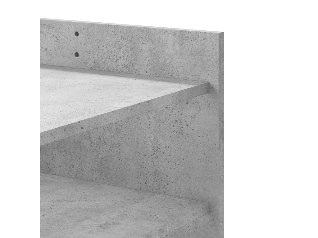 Table basse gris béton 100x50x50 cm bois d'ingénierie