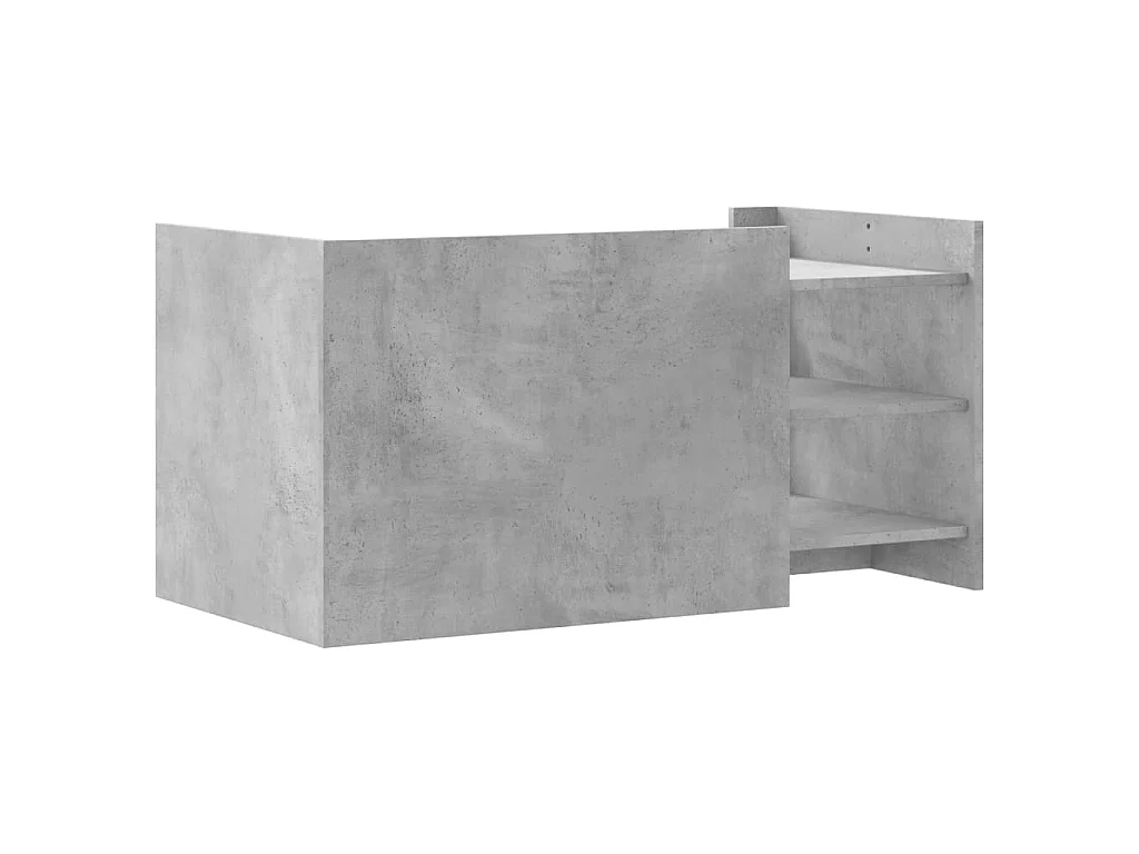 Table basse gris béton 100x50x50 cm bois d'ingénierie