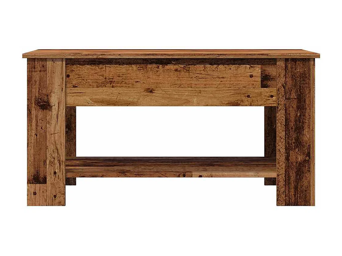 Table basse vieux bois 101x49x52 cm bois d'ingénierie