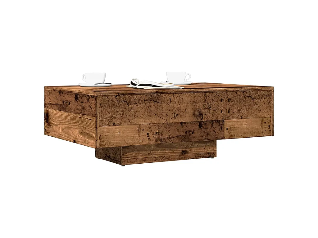Tavolino da Salotto Legno Antico 85x55x31 cm Legno Multistrato