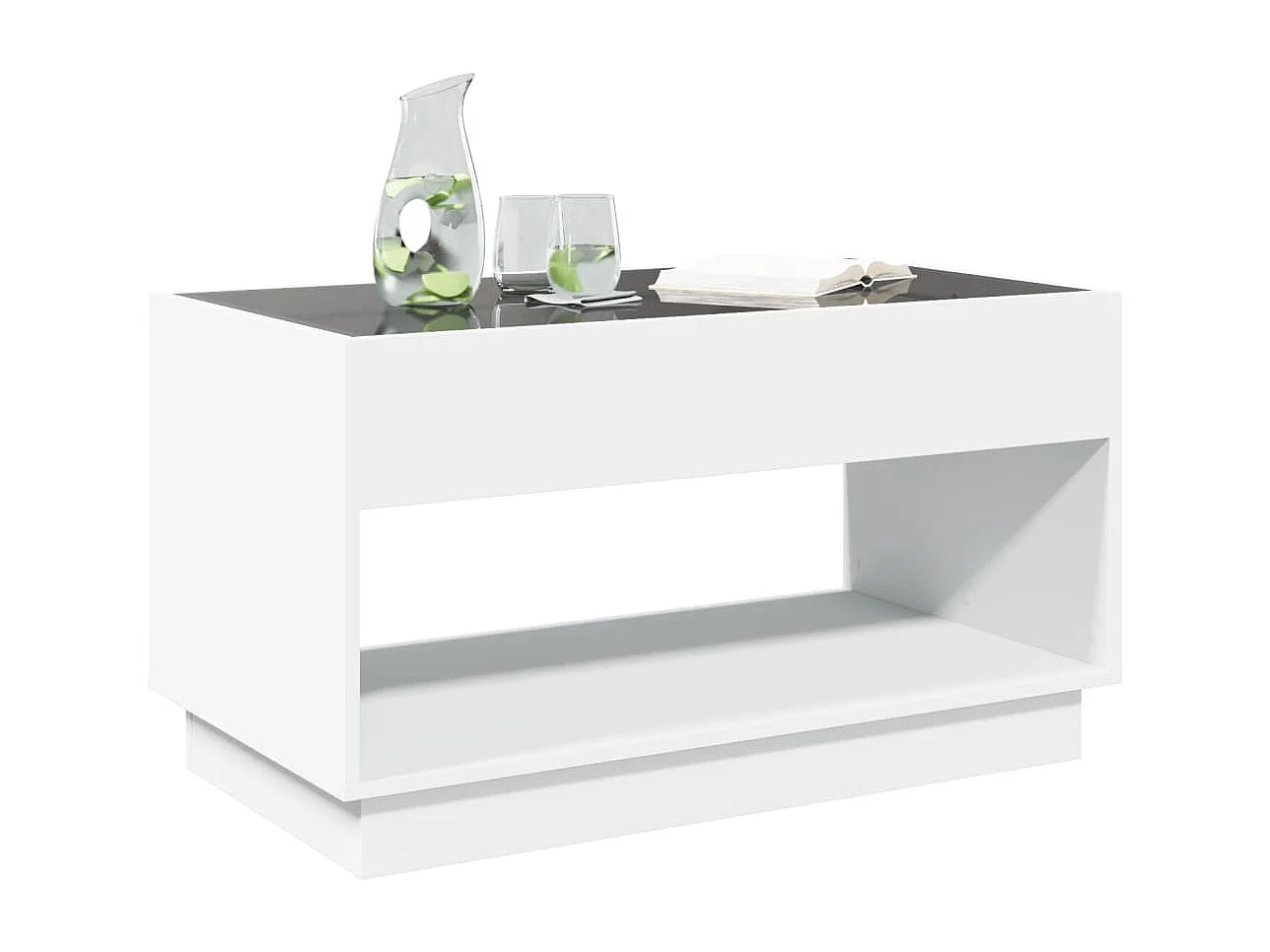 Couchtisch mit Infinity-LED Weiß 90x50x50 cm