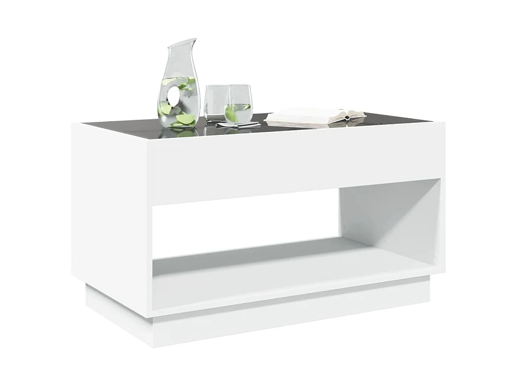 Couchtisch mit Infinity-LED Weiß 90x50x50 cm