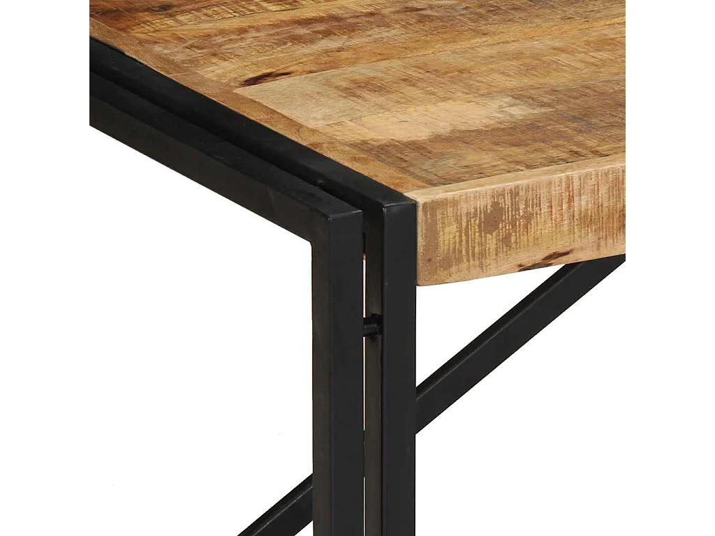 Couchtisch 100x50x35 cm Raues Massivholz Mango