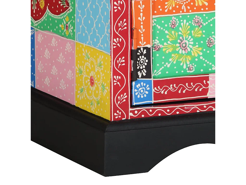 Salontafel 90x50x40 cm massief mangohout meerkleurig