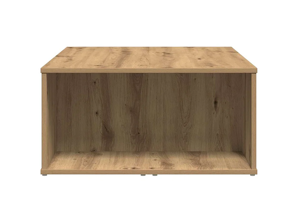 Table basse chêne artisanal 90x67x33 cm bois d'ingénierie