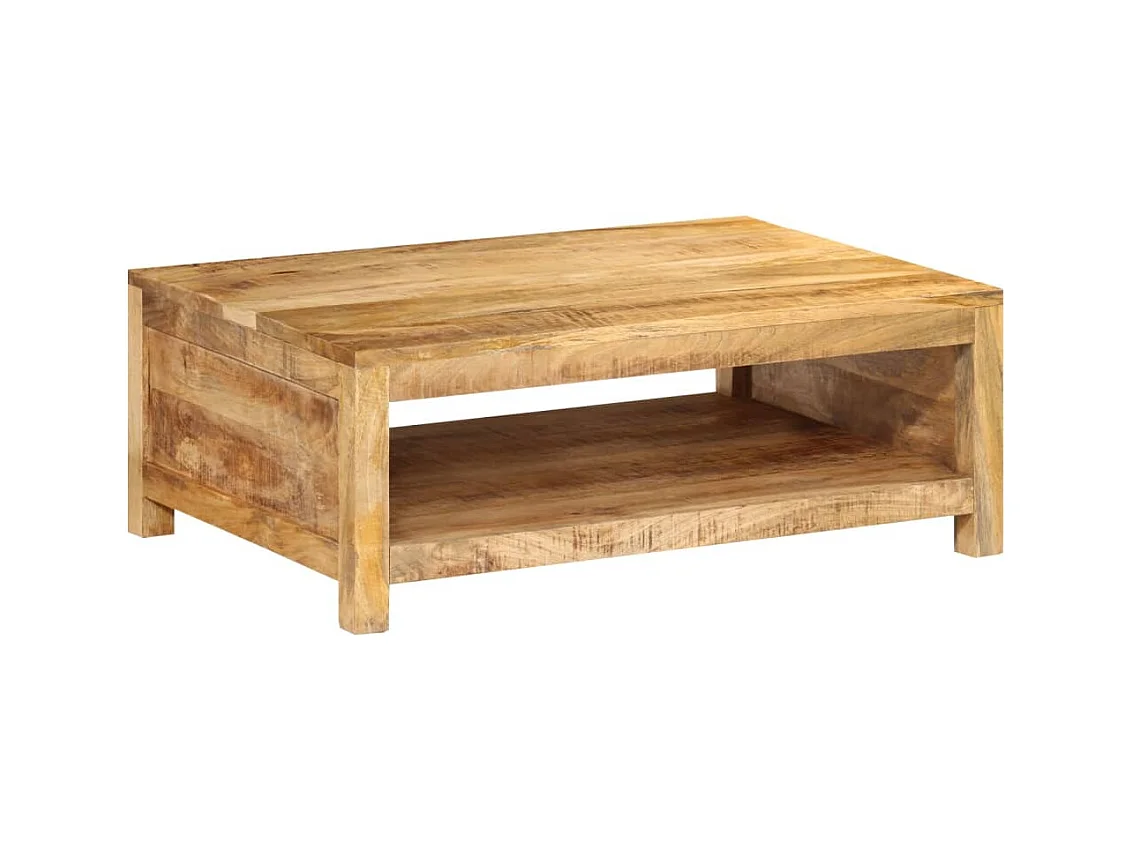Mesa de centro de madera maciza mango 80x55x30 cm