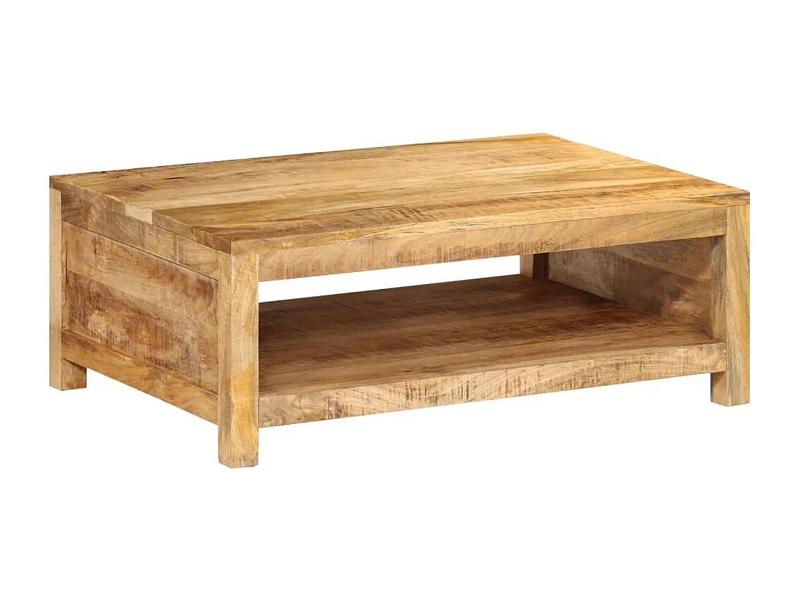 Tavolino da Salotto 80x55x30 cm in Legno Massello di Mango