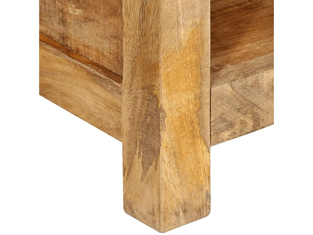 Tavolino da Salotto 80x55x30 cm in Legno Massello di Mango