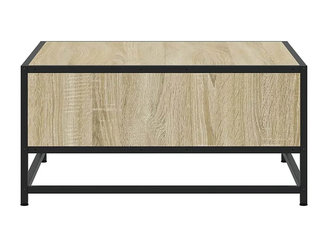 Tavolino Salotto Sonoma 60,5x60,5x30 cm in Truciolato e Metallo