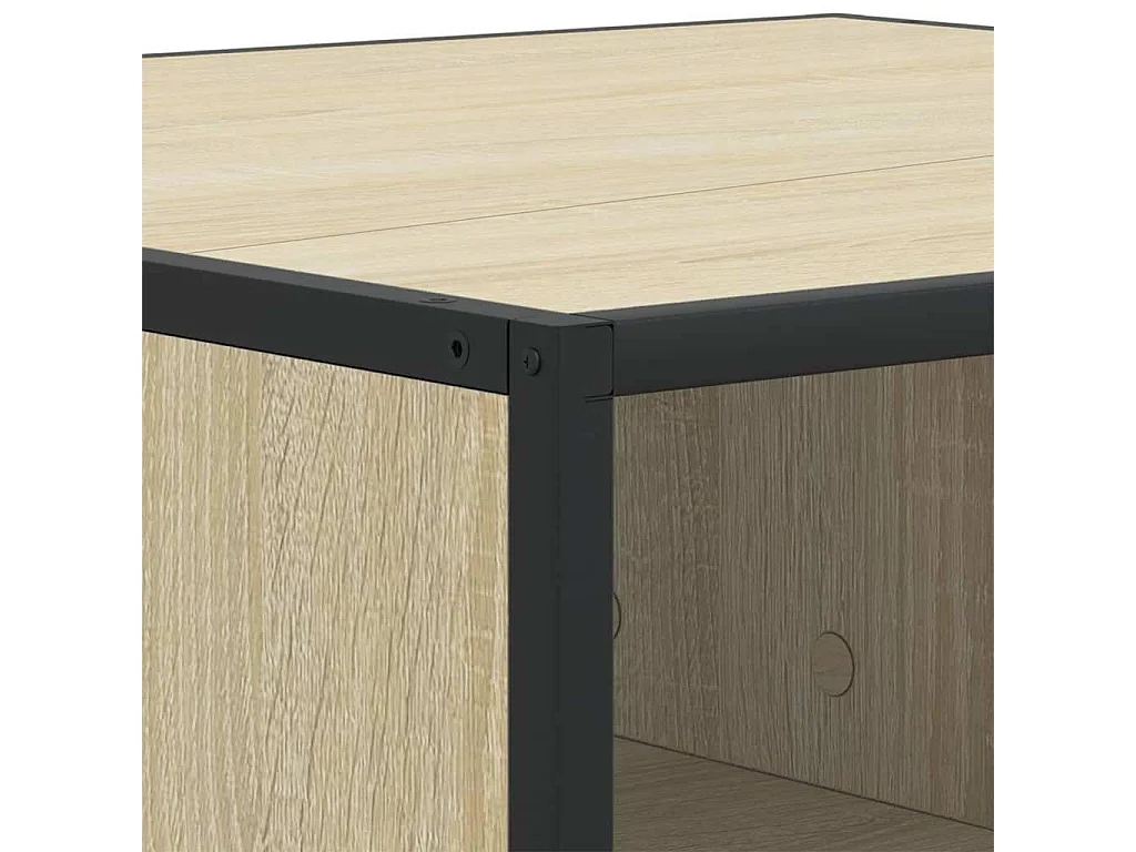 Tavolino Salotto Sonoma 60,5x60,5x30 cm in Truciolato e Metallo