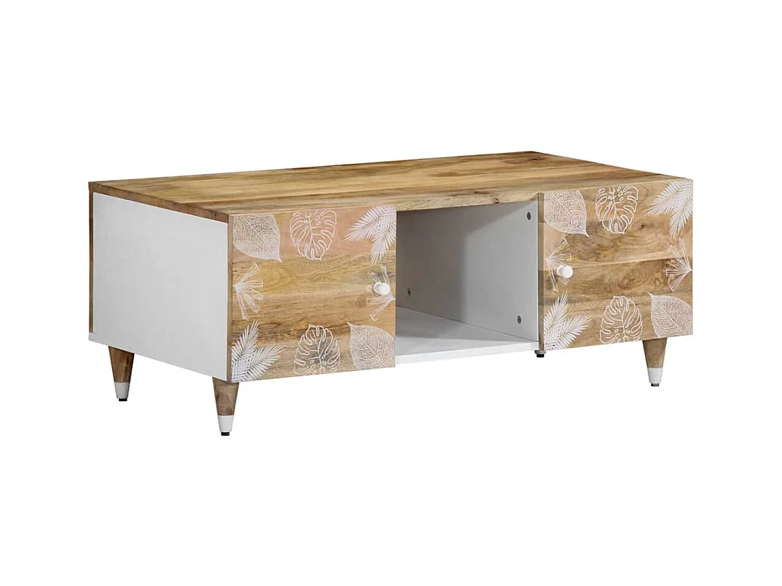 Couchtisch 100x54x40 cm Massivholz Mango