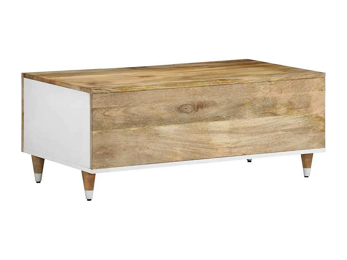Mesa de centro de madera maciza mango 100x54x40 cm