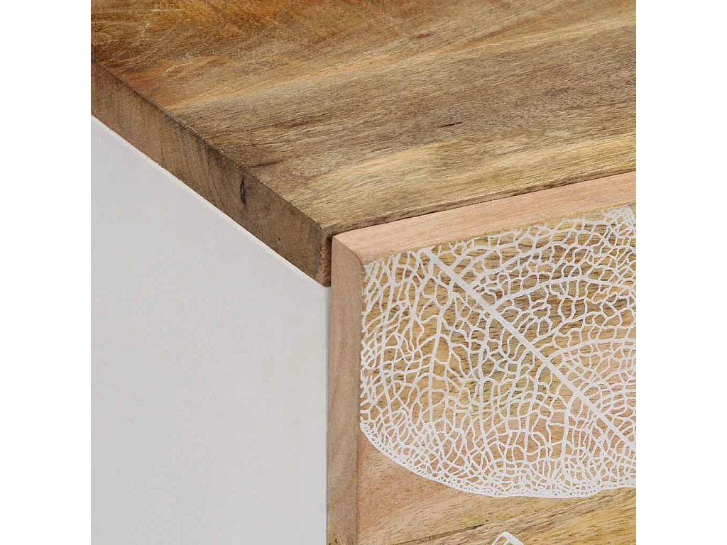 Mesa de centro de madera maciza mango 100x54x40 cm