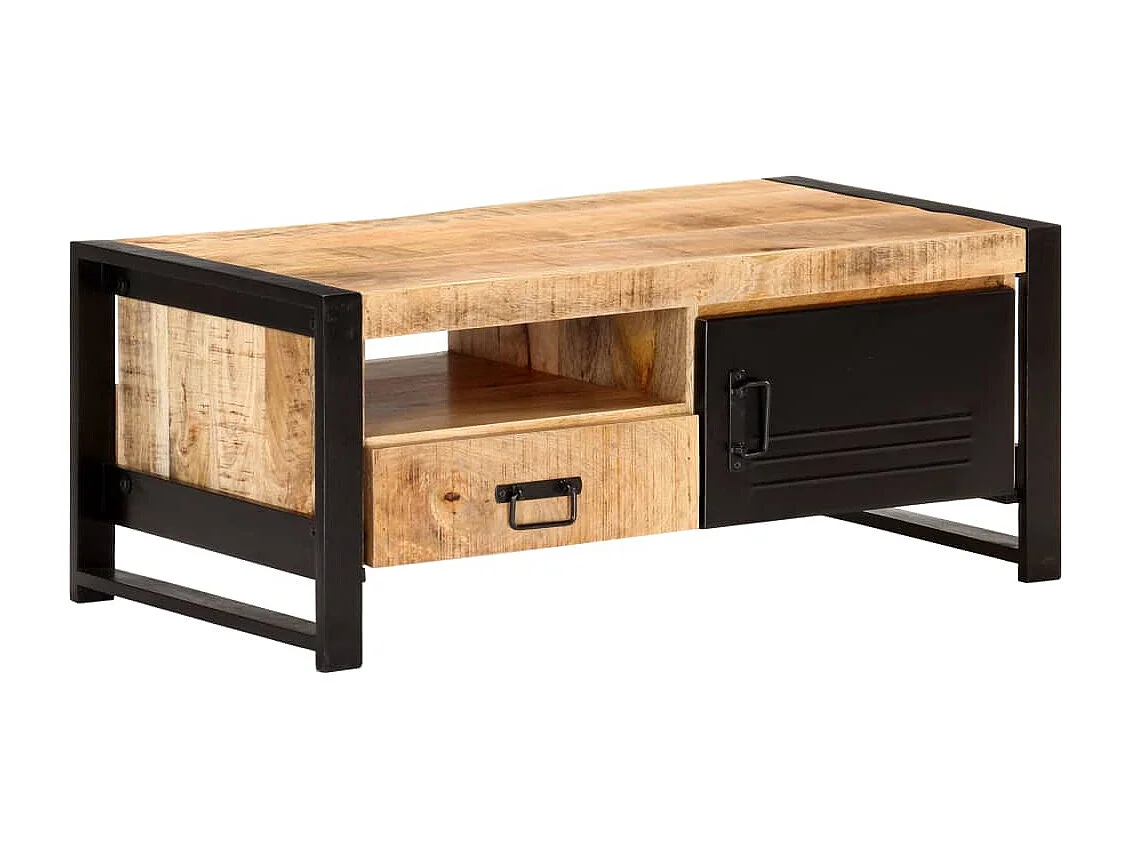 Couchtisch 100x50x40 cm Raues Mangoholz