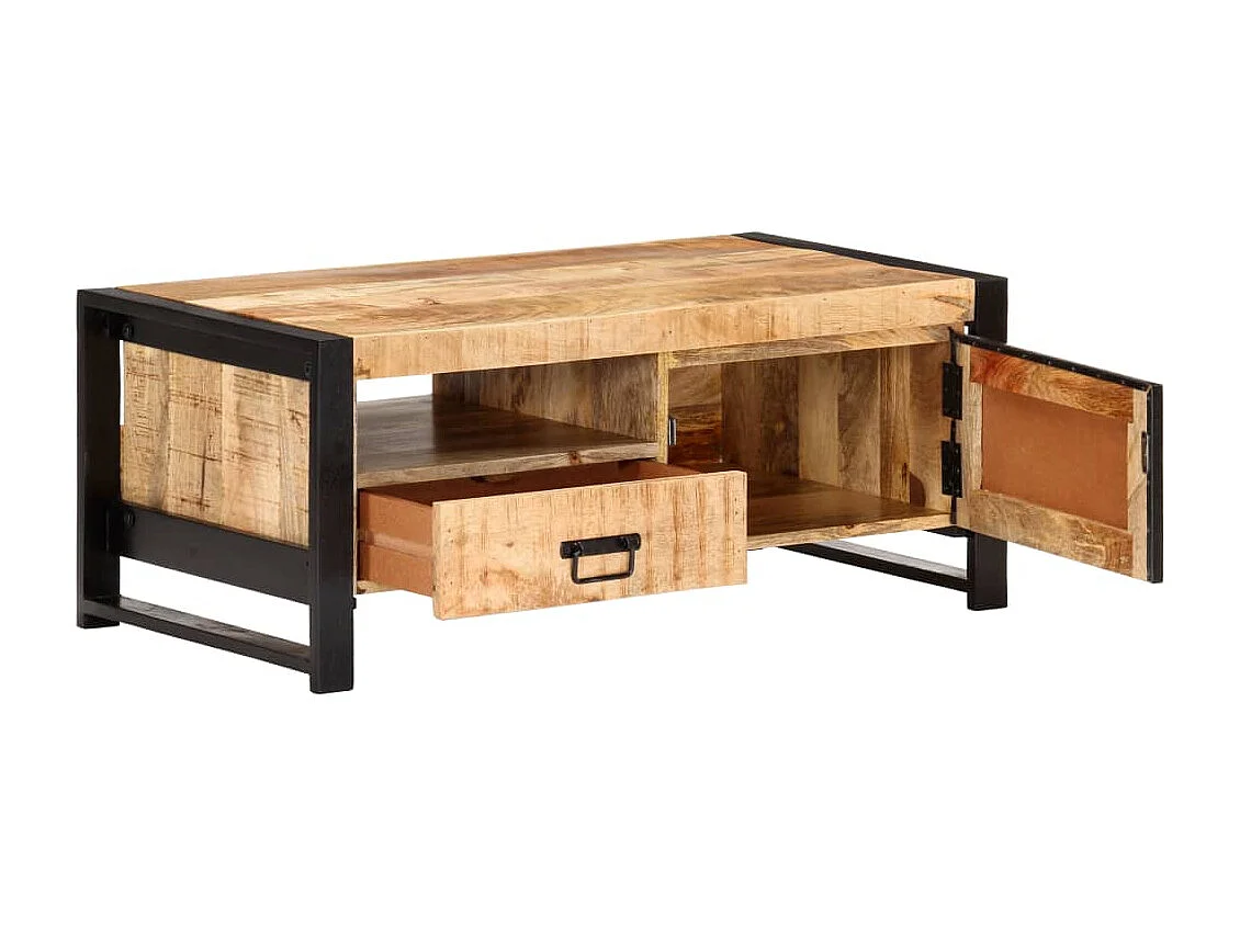 Couchtisch 100x50x40 cm Raues Mangoholz