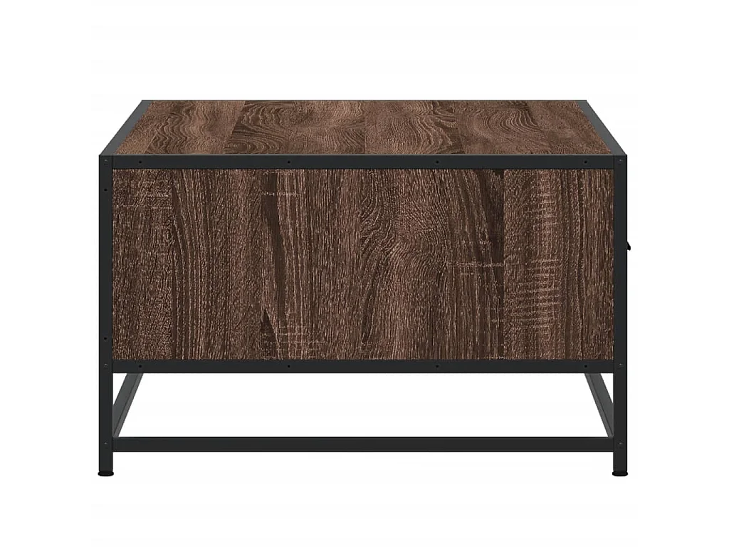 Couchtisch Braun Eichen-Optik 90x57x35 cm Holzwerkstoff Metall