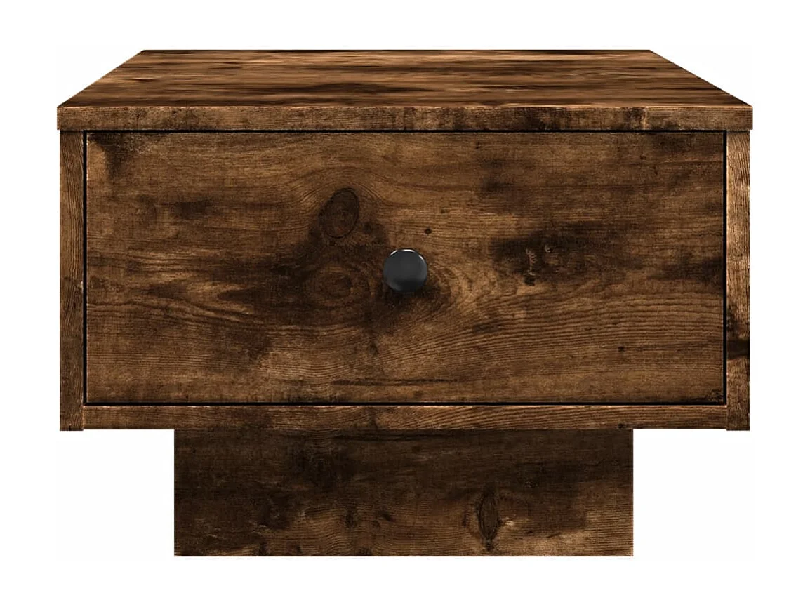 Table basse chêne fumé 60x45x31 cm bois d'ingénierie