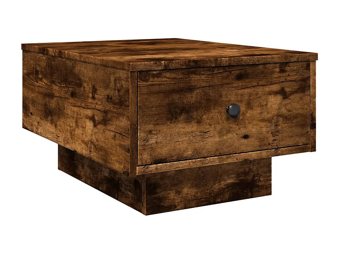 Table basse chêne fumé 60x45x31 cm bois d'ingénierie