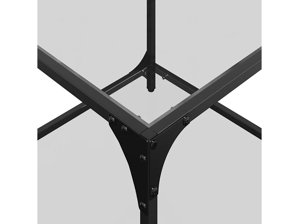 Salontafel met transparant glazen blad 50x50x40 cm staal