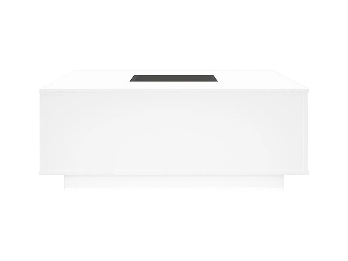 Salontafel met Infinity LED 100x100x40 cm wit