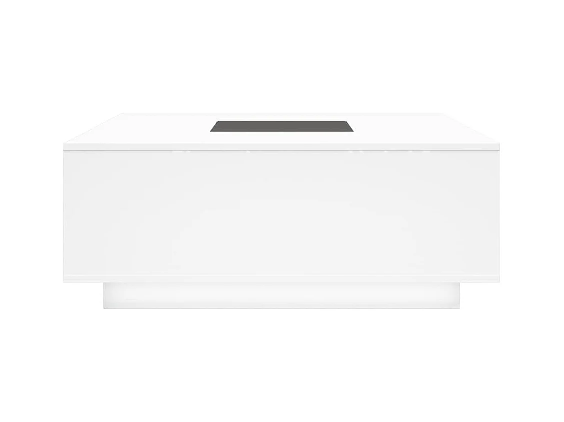 Salontafel met Infinity LED 100x100x40 cm wit