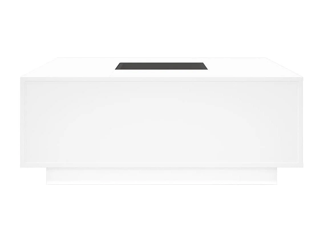 Salontafel met Infinity LED 100x100x40 cm wit