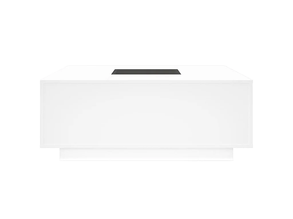 Salontafel met Infinity LED 100x100x40 cm wit