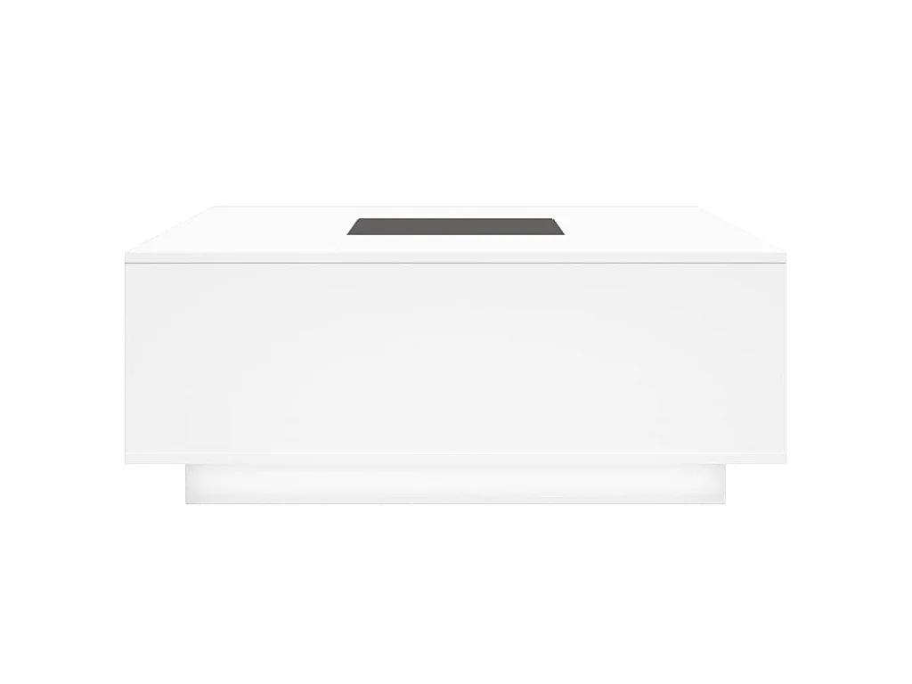 Salontafel met Infinity LED 100x100x40 cm wit