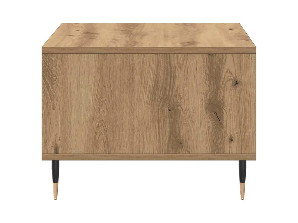 Salontafel 60x50x36,5 cm bewerkt hout artisanaal eikenkleur