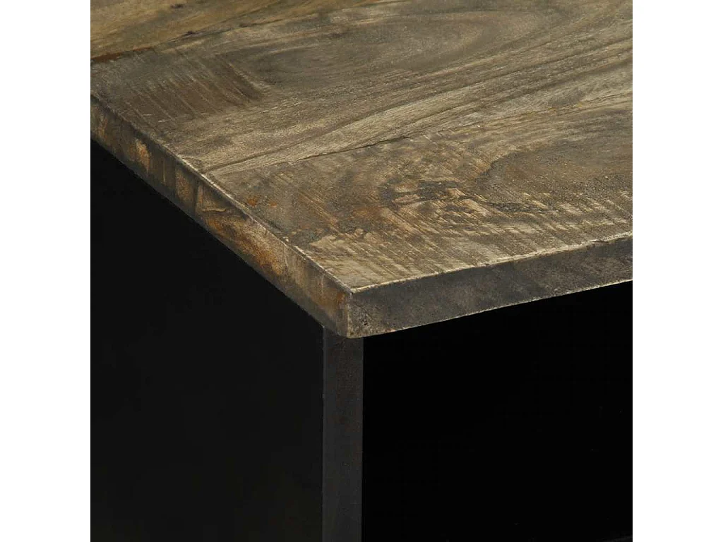 Mesa centro cinzento claro 80x54x40 cm madeira mangueira maciça