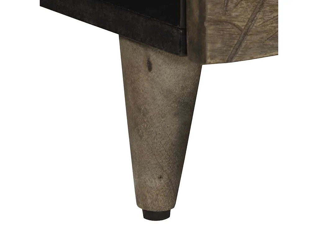 Mesa centro cinzento claro 80x54x40 cm madeira mangueira maciça