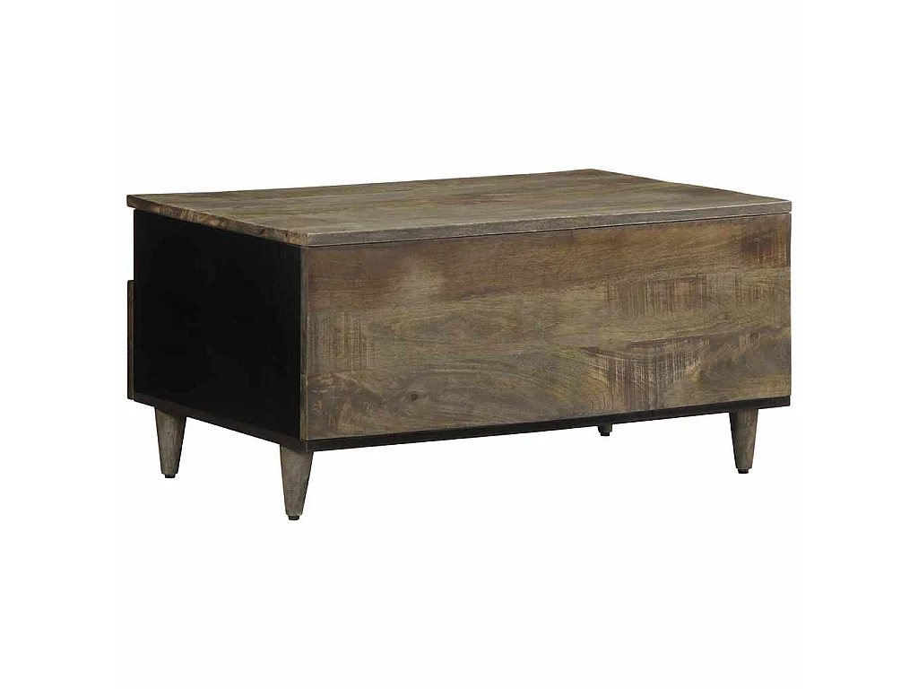 Mesa centro cinzento claro 80x54x40 cm madeira mangueira maciça