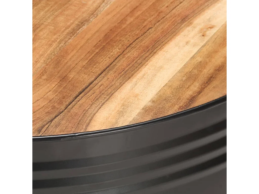 Table basse Noir 68x68x36 cm Bois d'acacia massif