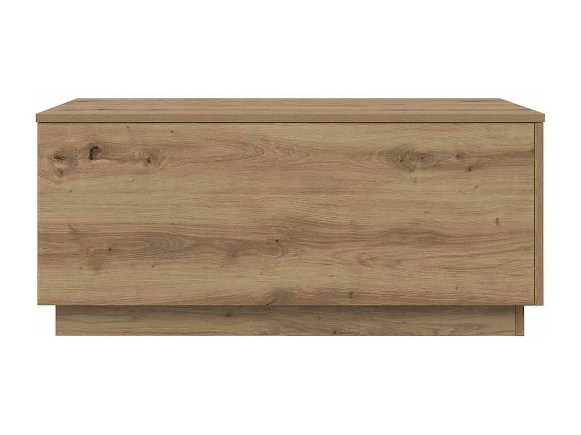 Tavolino da Salotto con Luci LED Rovere Artigianale 90x50x40 cm