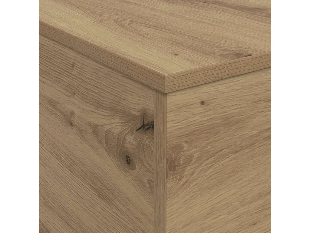 Tavolino da Salotto con Luci LED Rovere Artigianale 90x50x40 cm
