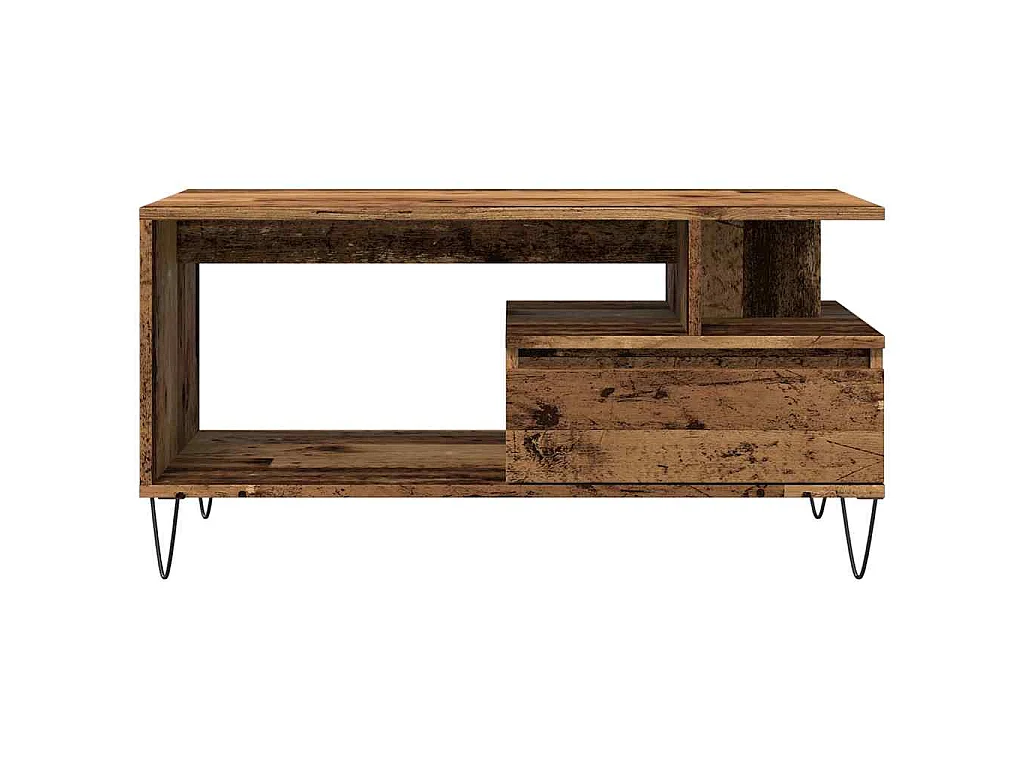 Tavolino da Salotto Legno Antico 90x49x45 cm Legno Multistrato
