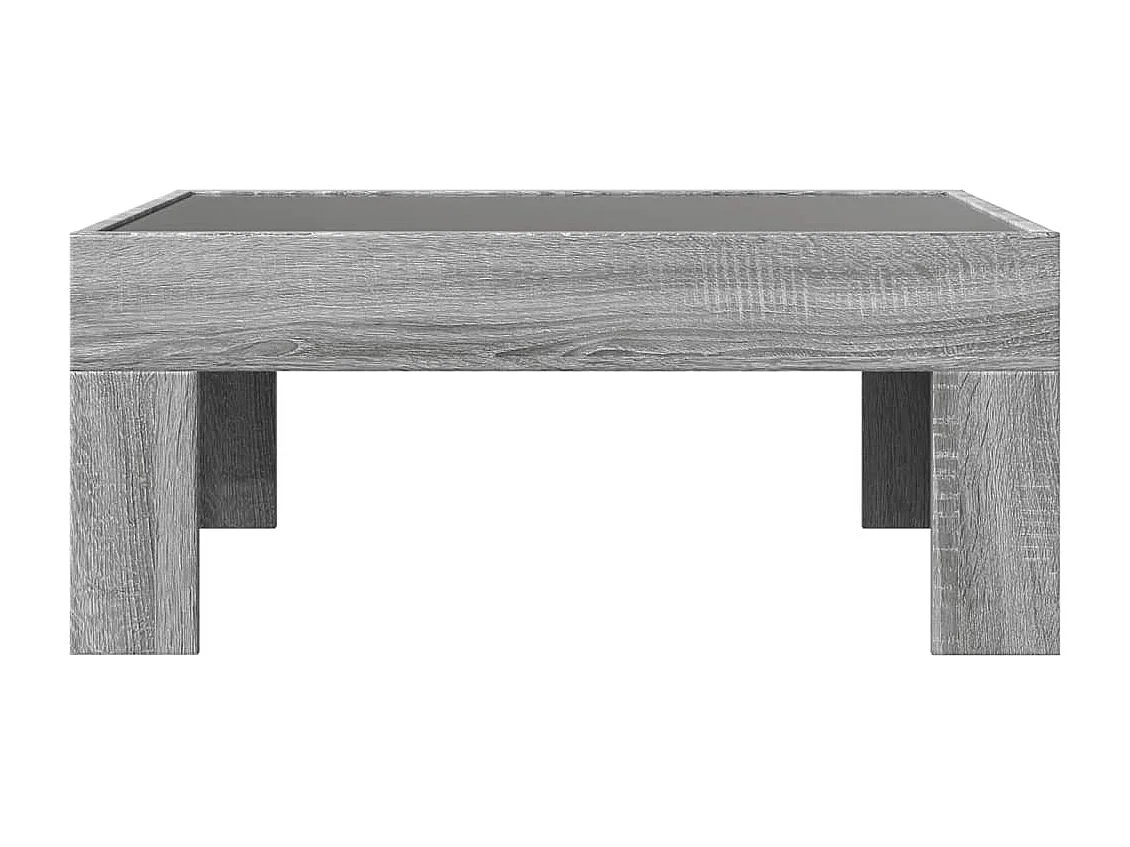 Couchtisch mit Infinity-LED Grau Sonoma 70x50x30 cm