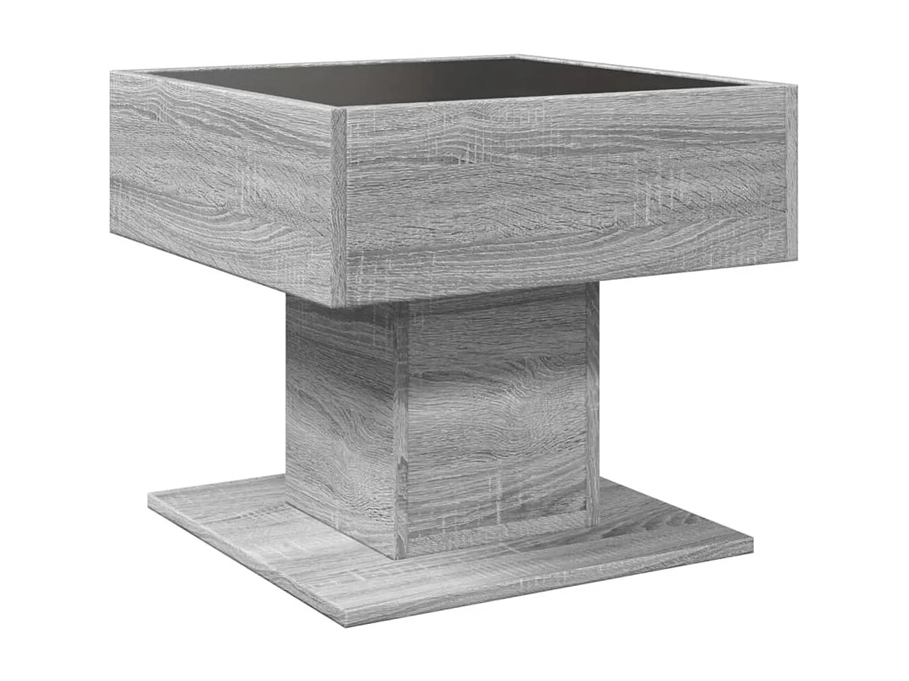 Mesa de centro c/ LEDs 50x50x45 madeira processada