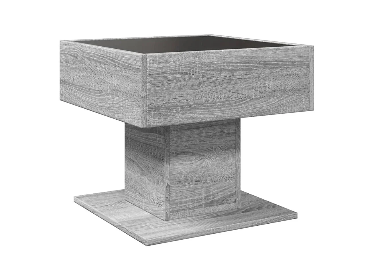 Table basse avec LED sonoma gris 50x50x45 cm bois d'ingénierie