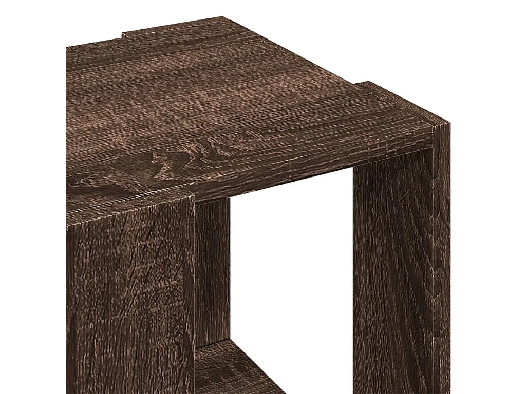 Table basse chêne marron 32x32x30 cm bois d'ingénierie