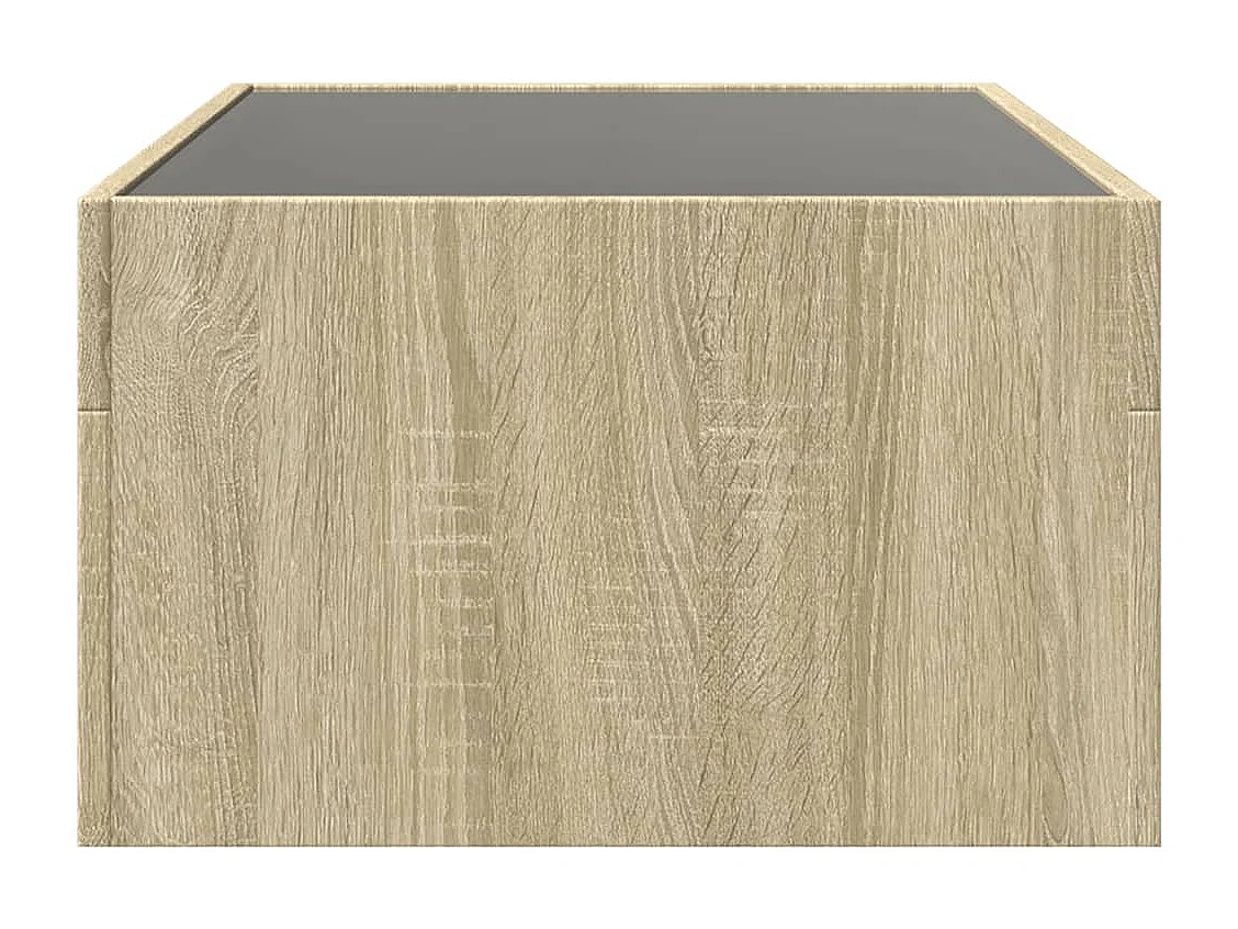 Mesa de centro luzes LED Infinity 90x50x30 cm carvalho sonoma